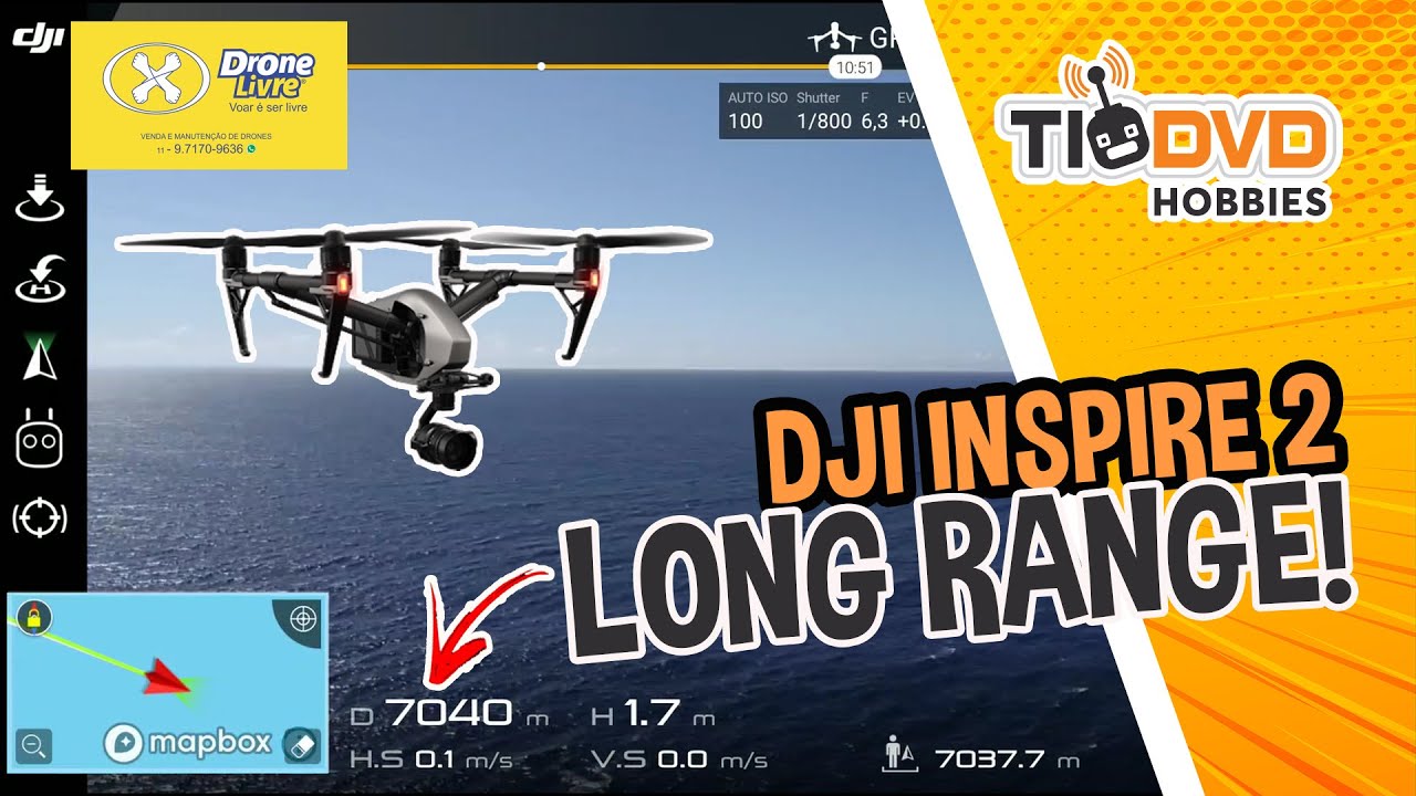 DRONE DJI INSPIRE 2 LONG RANGE TENSO! 7KM SOBRE O MAR PENSEI QUE IA PERDER O DRONE!