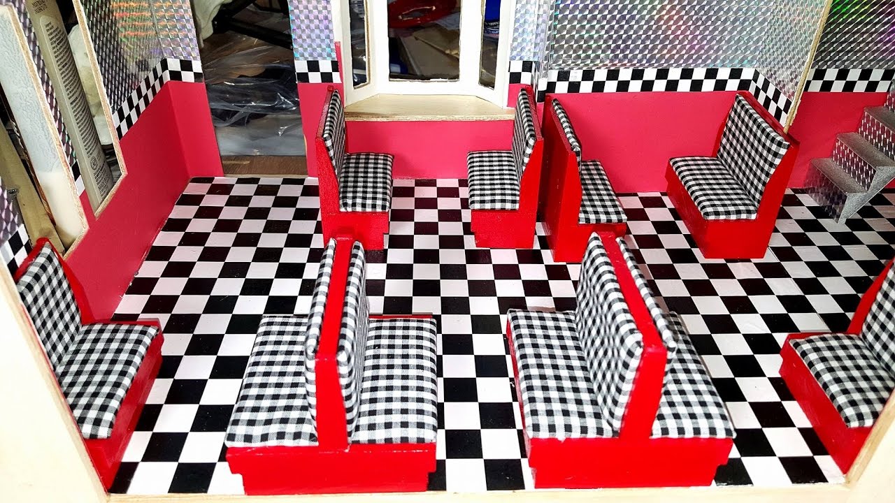 Miniature Dollhouse Diner Seats