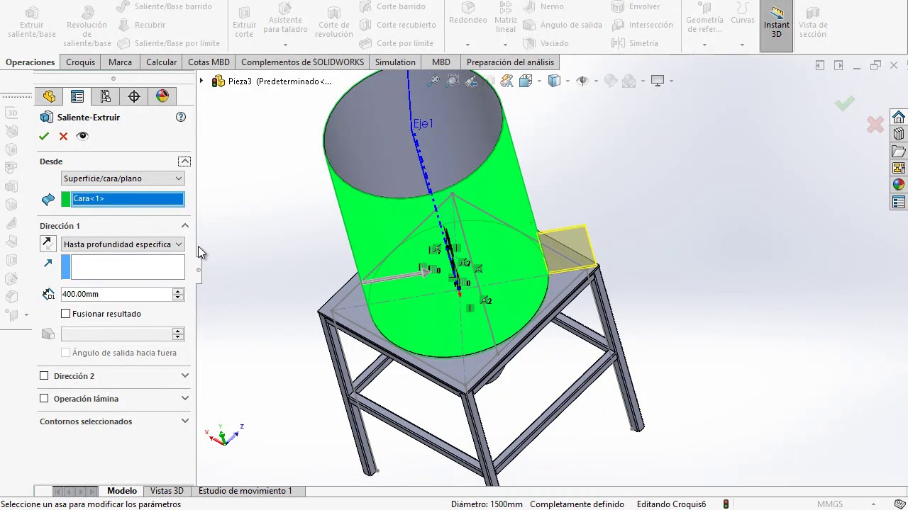 ANALISIS DE ESFUERZOS EN UN SILO CON SOLIDWORKS