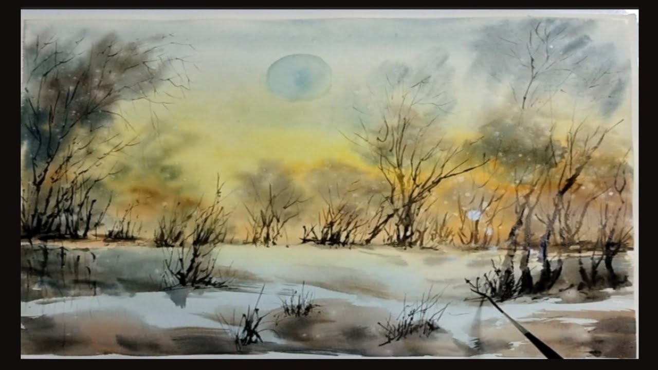 👌Easy Nature Watercolor Painting/Easy Watercolor Painting/Watercolor Painting!!