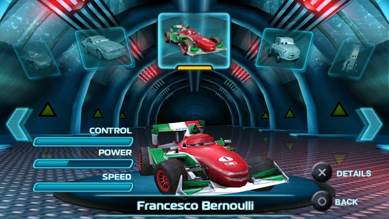 Cars 2 PSP - Francesco Bernoulli Gameplay (PPSSPP)