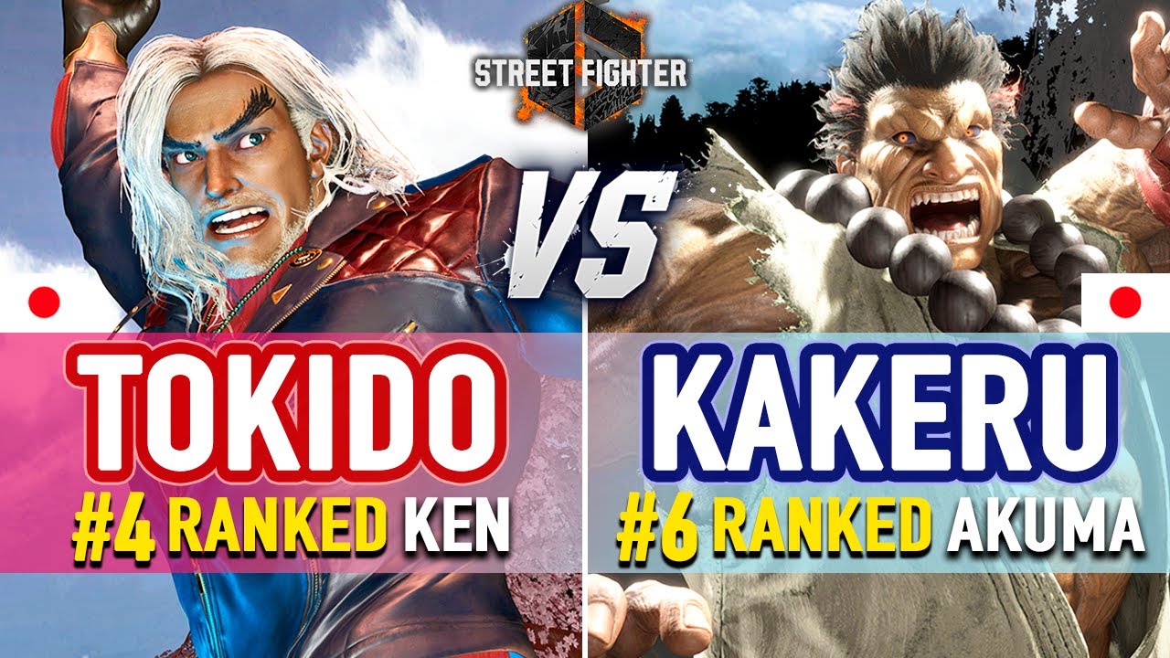SF6 🔥 Tokido (#4 Ranked Ken) vs Kakeru (#6 Ranked Akuma) 🔥 SF6 High Level Gameplay