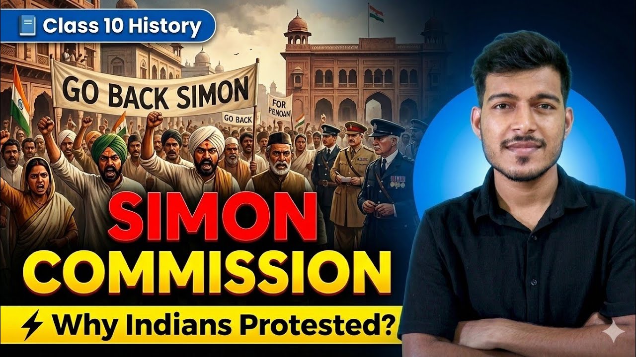 Simon Commission 1927 | Revision Notes | Causes & Protest | Class 10 | UPSC | Social With Sumit