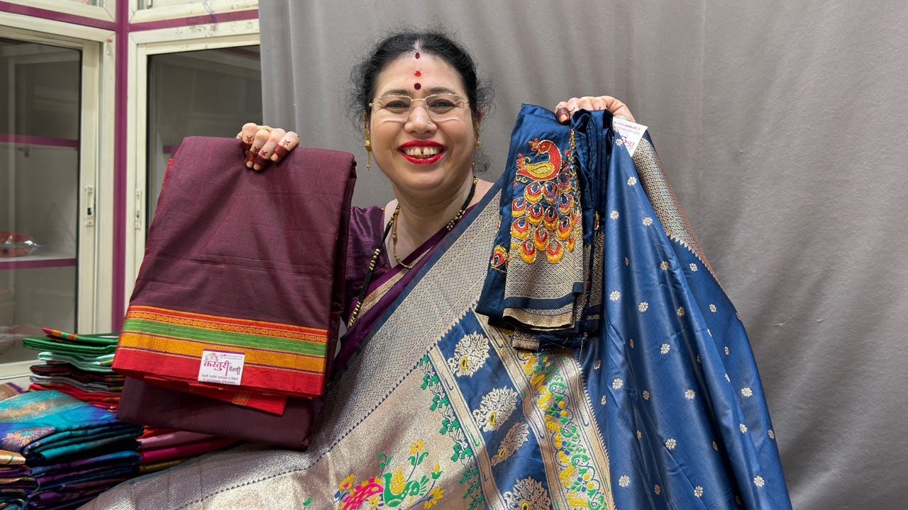 irkal paithani collection 😍paithani collection of kasturi paithani yeola 🥰😍| Kasturi Paithani