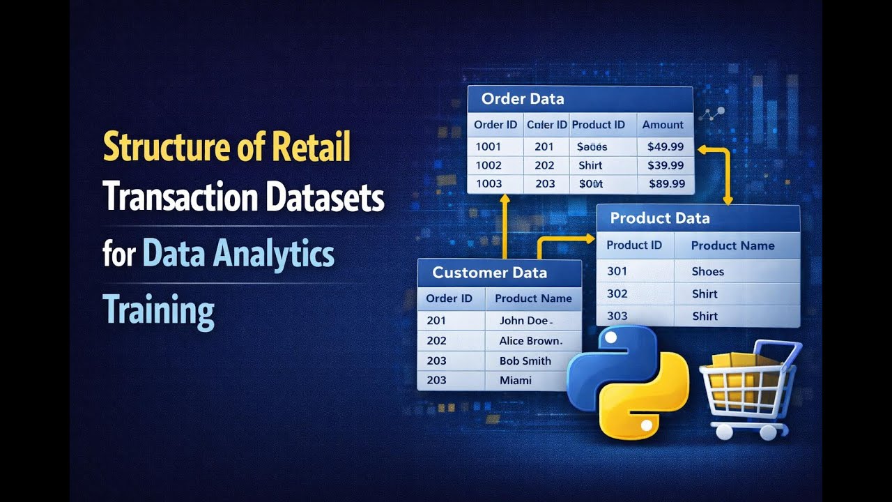 Structure of Retail Transaction Datasets for Data Analytics Training