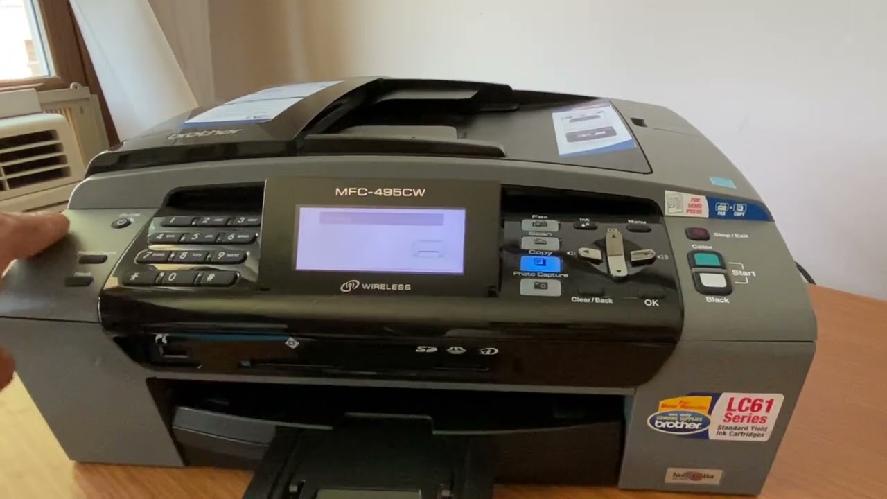 Brother MFC-495CW All-In-One Inkjet Printer—low Count Only 530 Pages-video Down