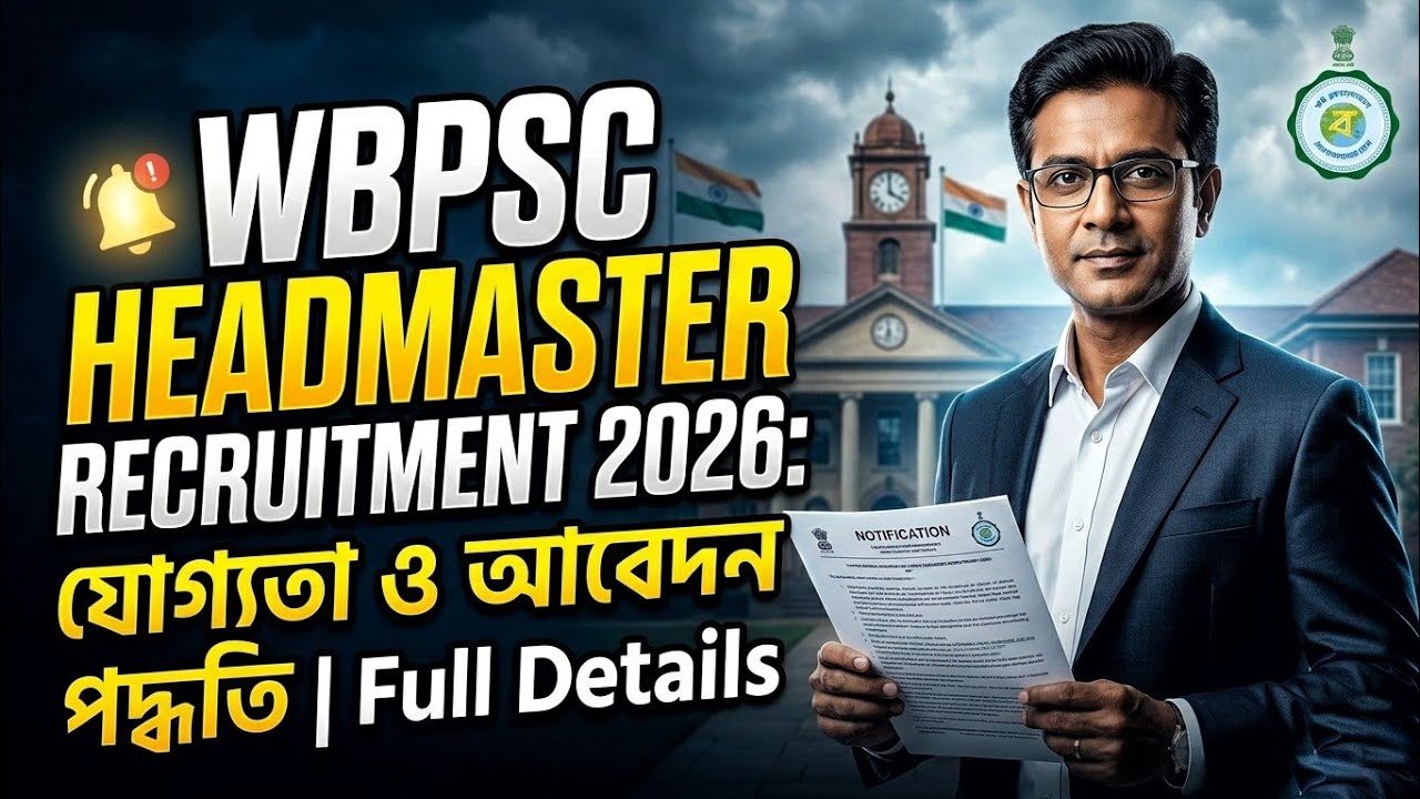 WBPSC Headmaster Recruitment 2026: যোগ্যতা ও আবেদন পদ্ধতি | Full Details