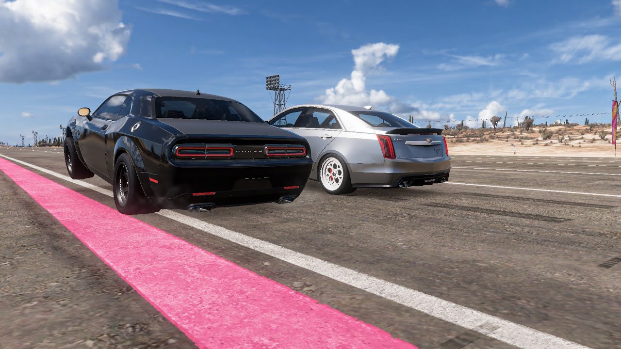 Forza Horizon 5 | Street Grudge Racing | Cadillac Vs Dodge Challenger SRT Super Stock