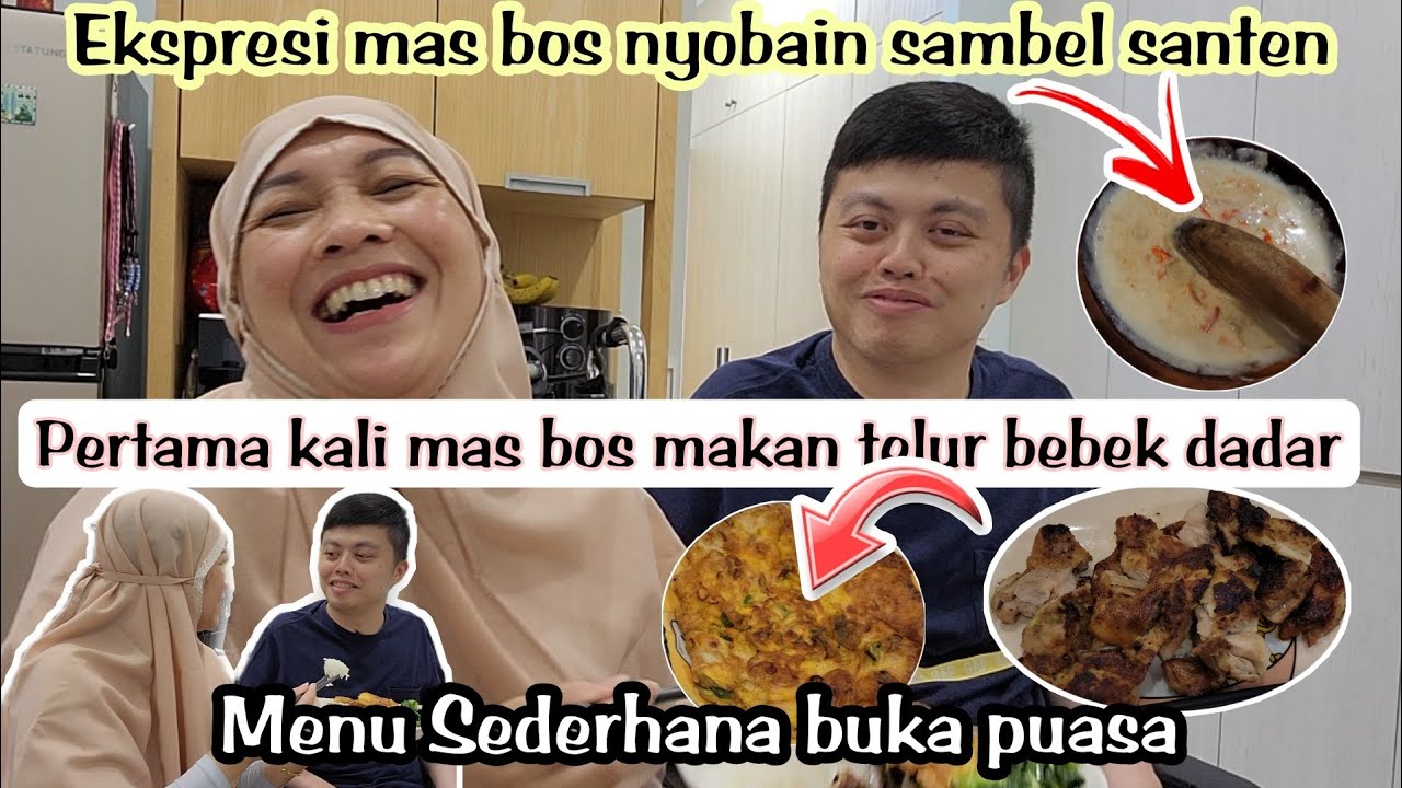 Ekspresi Lucu Mas BOS Nyobain Sambel Santen⁉️Edisi Masak Buat Buka Ditemenin Mas Bos Plus Kongkong