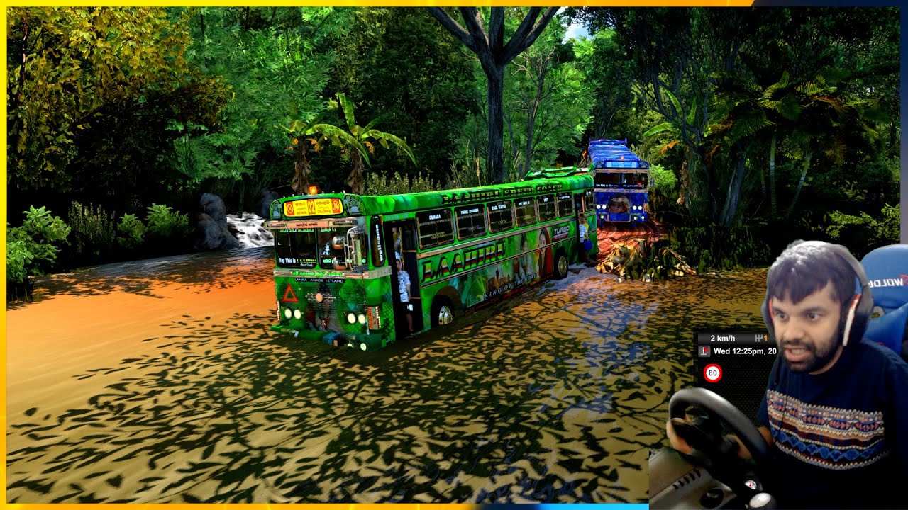 ගංවතුරට හසු වූ බස් එක | Ets2 multiplayer convoy |#eurotrucksimulator2 #laahirugaming