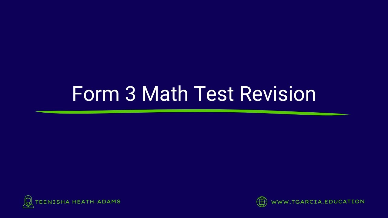 Form 3 End of Term Math Revision