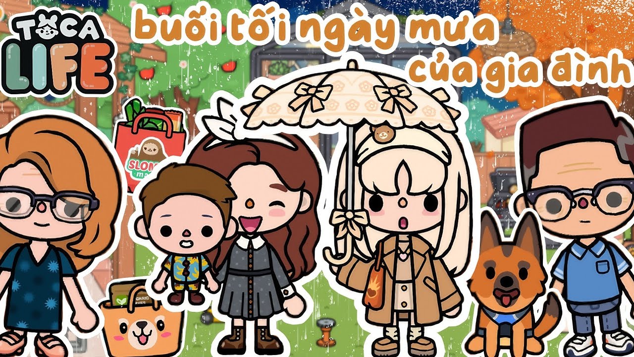 Một Buổi Tối Ngày Mưa Của Gia Đình 5 Người 🌧️🍃🫶🏻 | Bơ Channel | Toca Boca