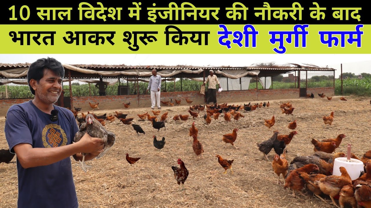 इंजीनियर साहब की सफल देशी पोल्ट्री फैक्ट्री | Free Range Desi Murgi Palan | Desi Poultry Farm Tour