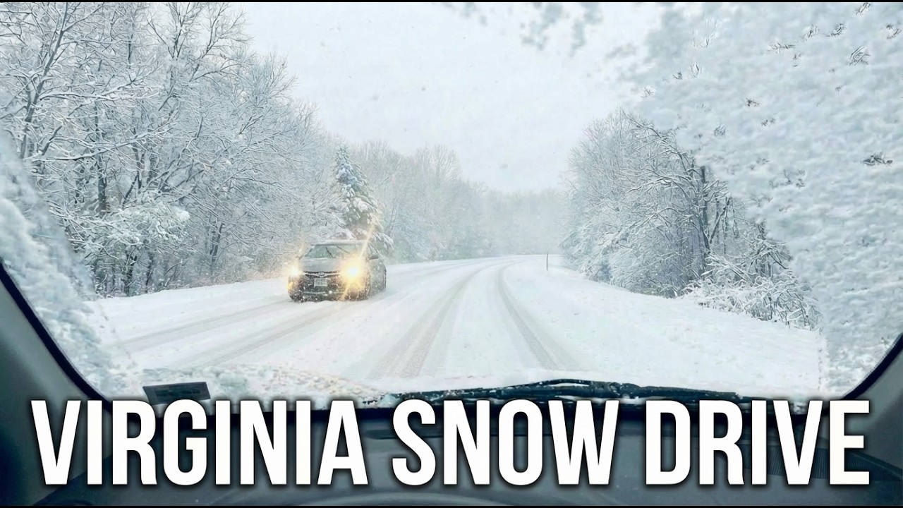 🇺🇸 Virginia Highway Blizzard: Mesmerizing Snow Drive | Epic Winter Storm POV | Driving ASMR ❄️ USA
