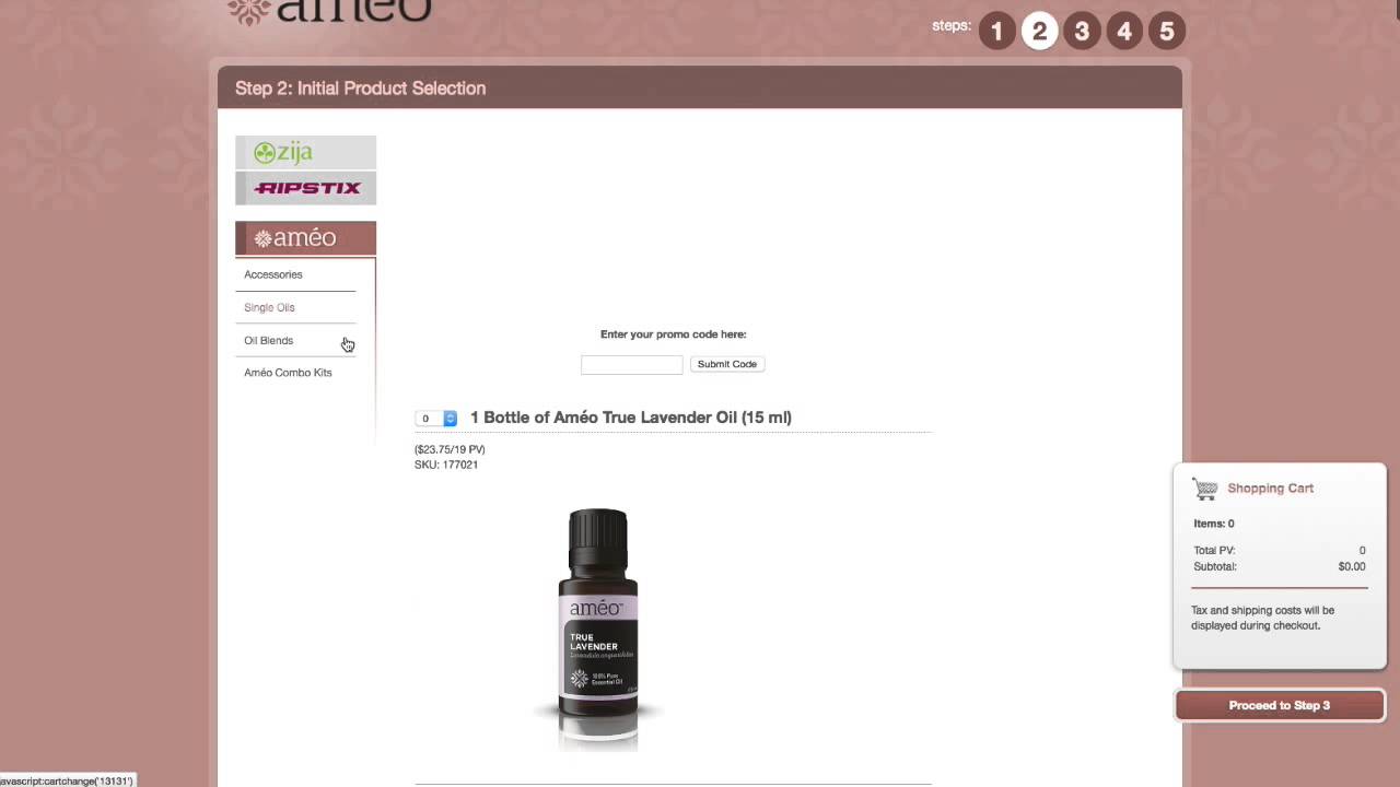 Order Process to Buy Ameo Essential Oils