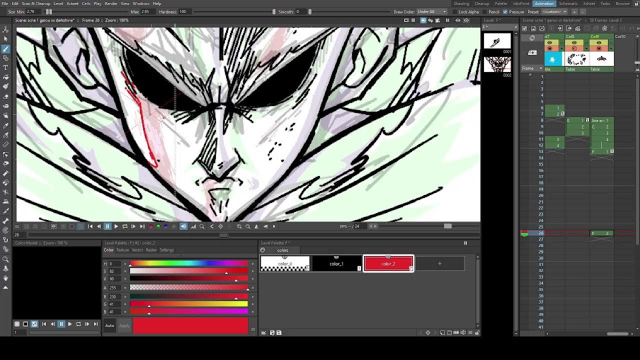 Guil_ars Live  One Punch Man animation opentoonz