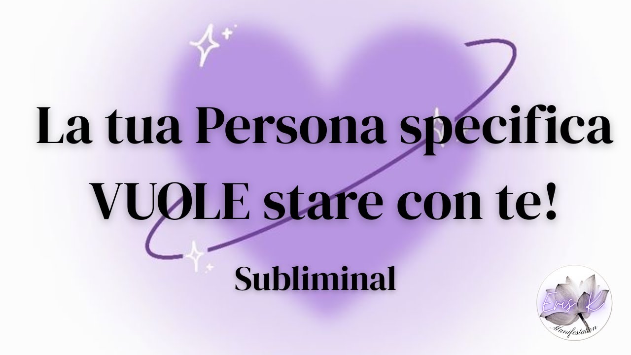 💜Manifesta la tua Persona Specifica💜 (Subliminal)
