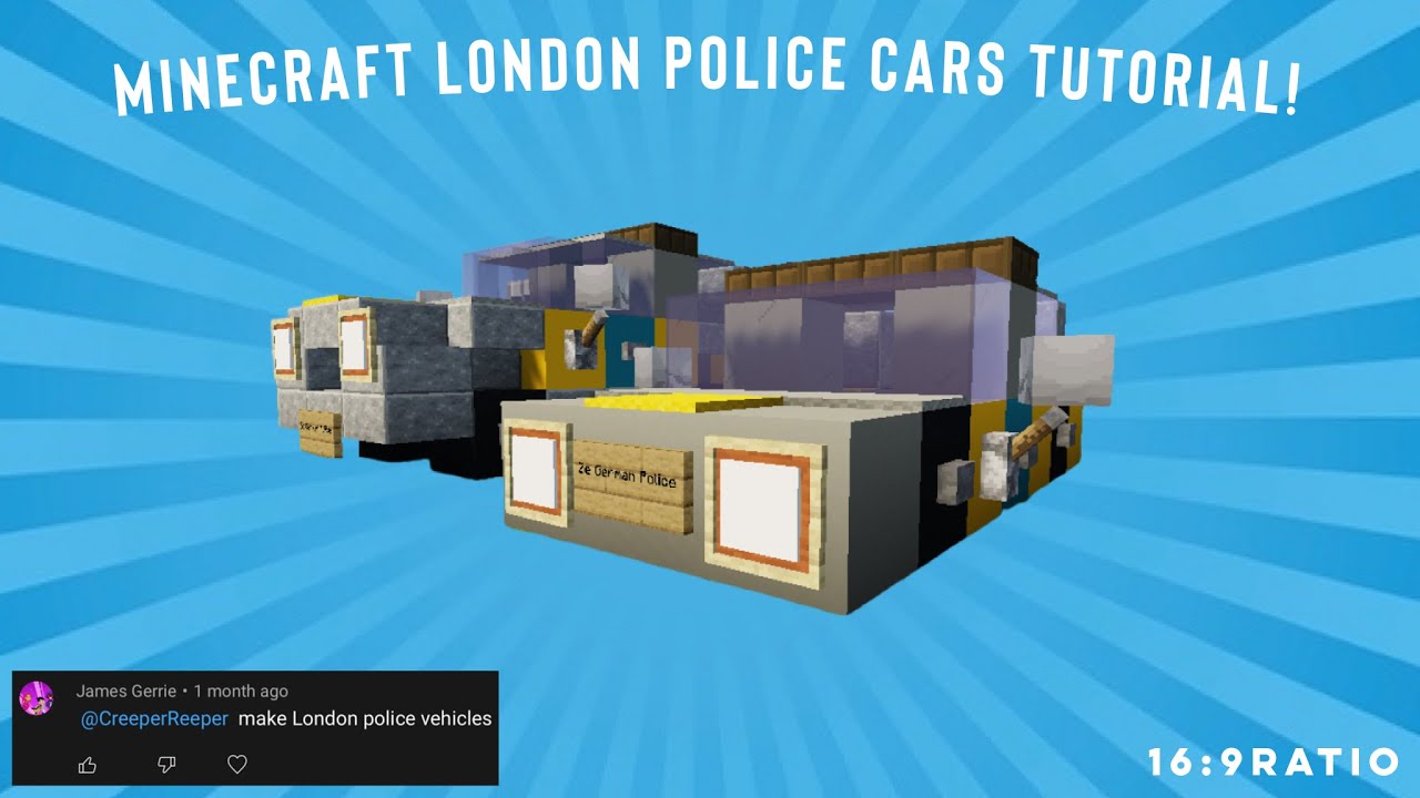 Minecraft London Police Cars Tutorial!