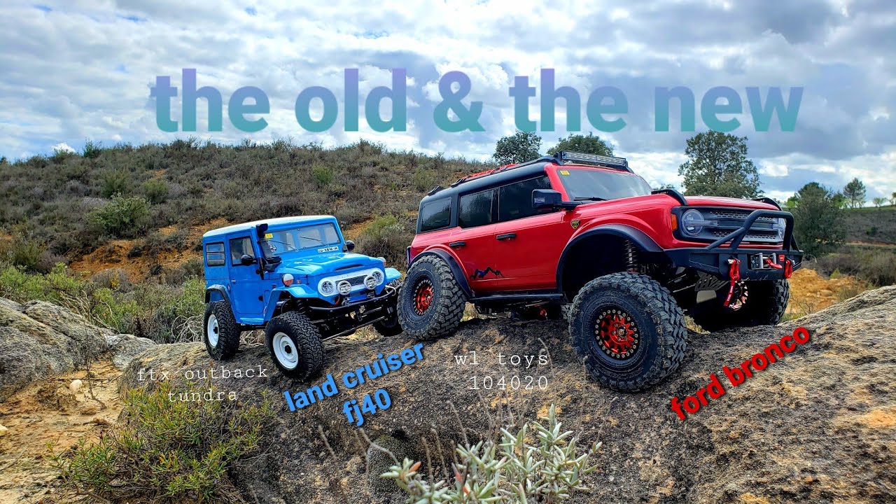 Ford bronco & landcruiser fj40 / wl toys 104020 ftx rgt outback / rc crawler scale 1/10 4x4adventure