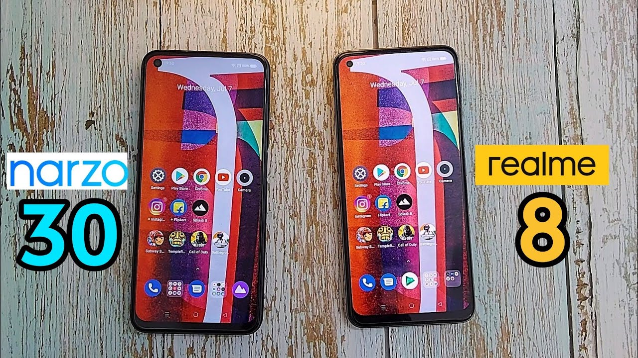 Realme 8 4G vs Narzo 30 4G Speed Test | Display | Speaker | Battery & Heating Test!