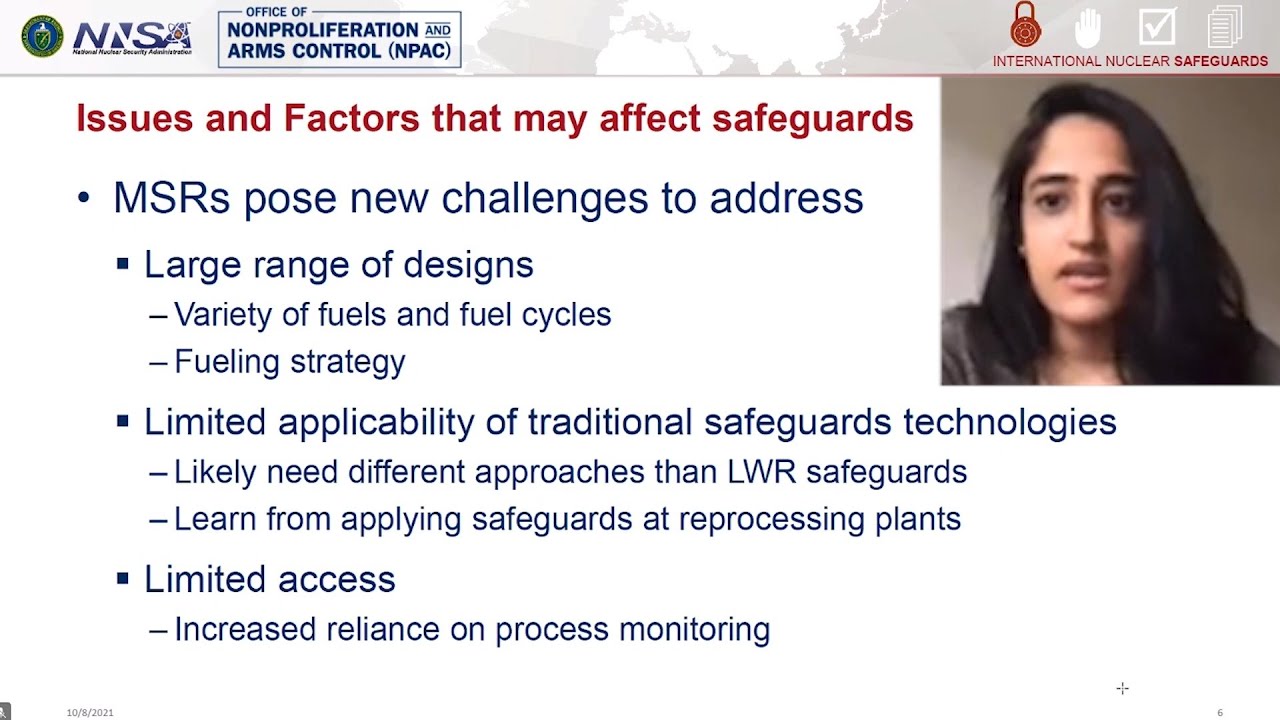 NNSA (National Nuclear Security Administration) on Proliferation, Safeguards, PRO-X @ ORNL MSRW 2021