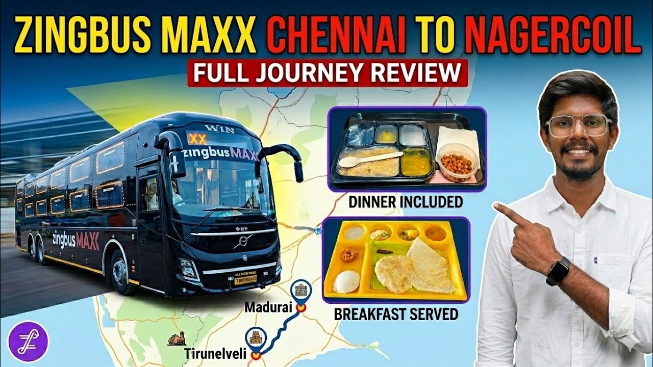 🌟India's Luxurious Zingbus Maxx Chennai to Nagercoil 7-Star Sleeper Bus Review | Vlog - 302