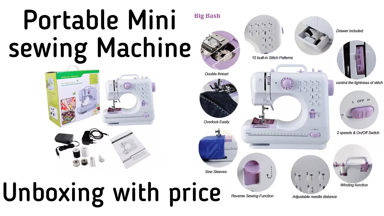 Mini Sewing Machine Unboxing 2023/Mini multifunctional Sewing Machine Review #potablesewingMachine