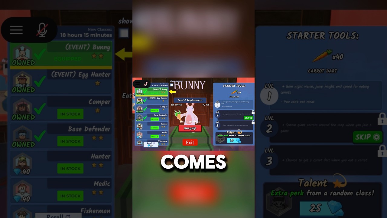 НОВЫЙ КЛАСС ДЛЯ ЗАЯЦОВ 🐰 99 ночей