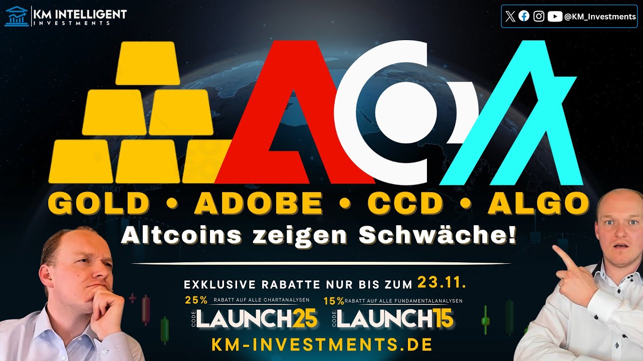 Gold vor letzter Rallye | Concordium droht Crash! | ALGO & Adobe Chartanalyse Update