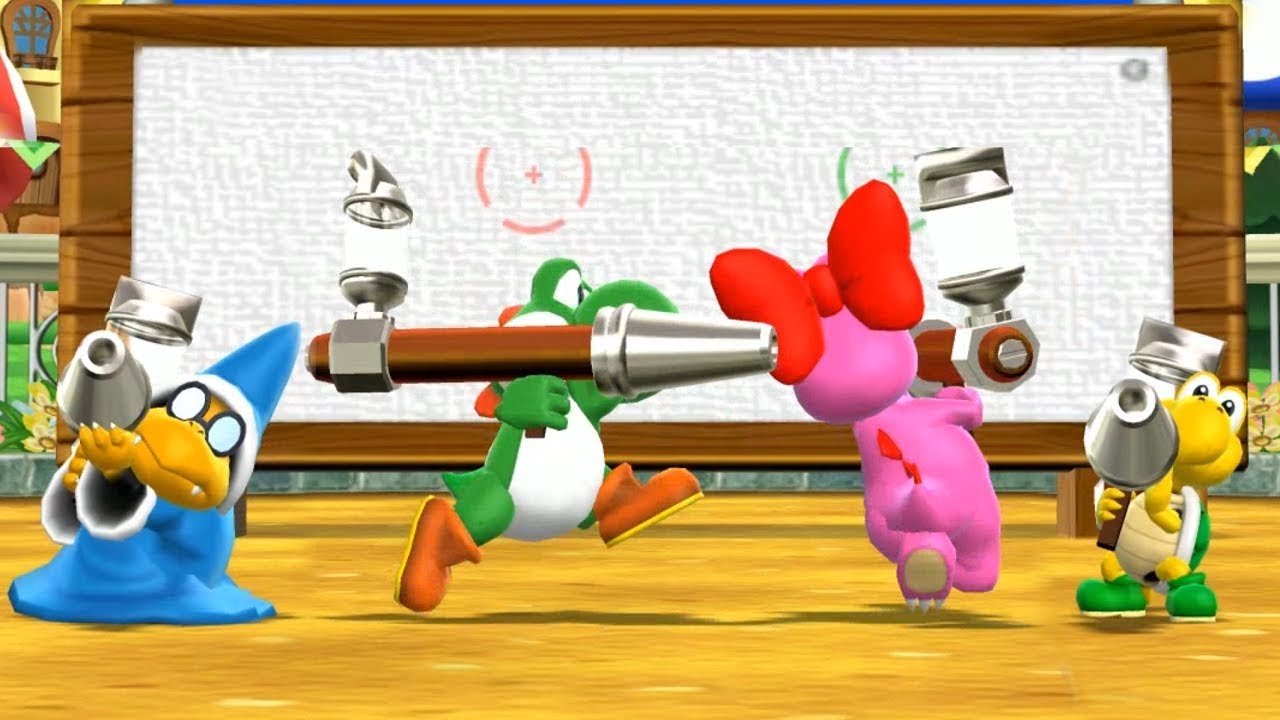 Mario Party 9 Step It Up - Kamek vs Yoshi vs Birdo vs Koopa Master Difficulty| Cartoons Mee