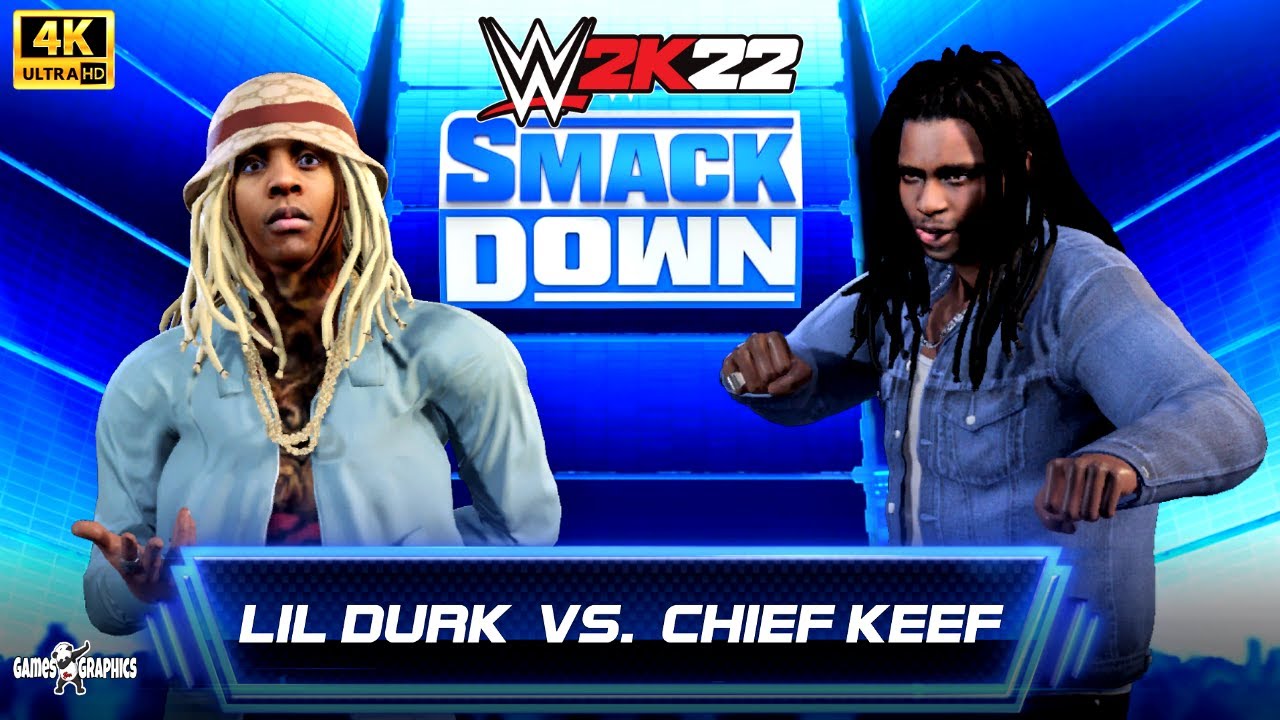 Lil Durk vs Chief Keef (WWE 2K22) 4K