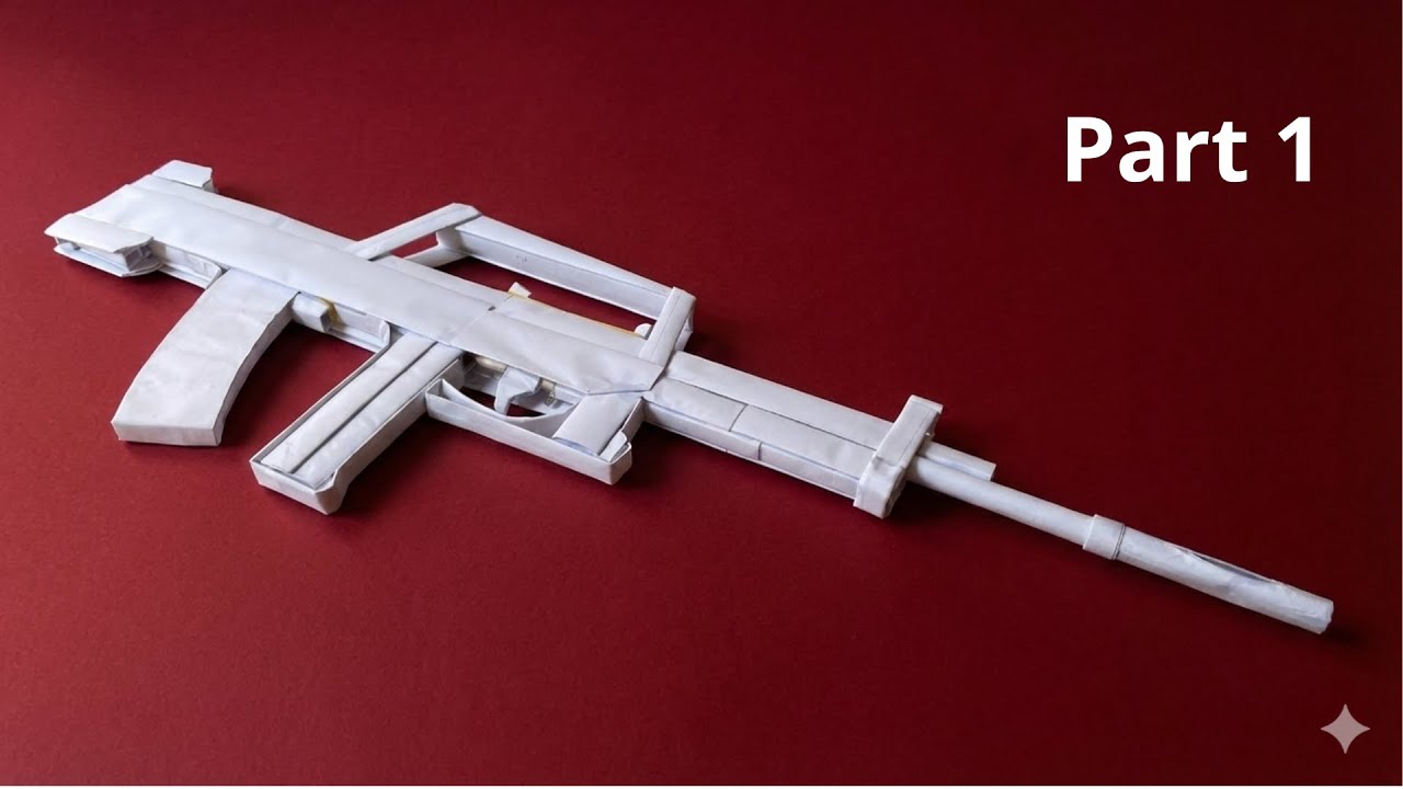HOW TO MAKE A PAPER QBZ ASSAULT RIFLE | PAPER MAGAZINE & BULLETS TUTORIAL | PAPER GUN QBZ – PART 1