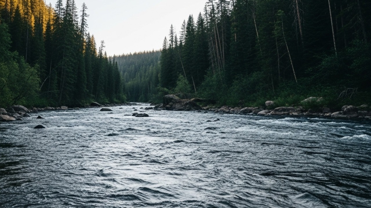 Pure River Ambience for Deep Sleep 🌊 ASMR Water Sound – No Birds, No Music