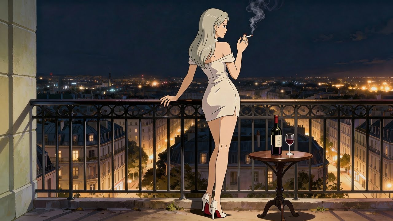 A Ghibli-Style Night | Smooth Jazz for the Soul | Work & Relax Background |  City Night Vibes
