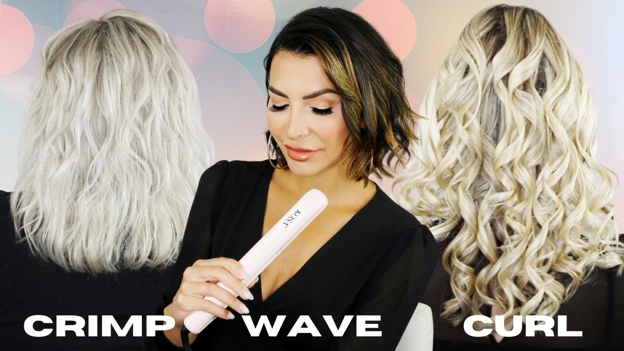 3 EASY ways to CURL your hair with a Straightener | Kosa Professionals Elite Styler