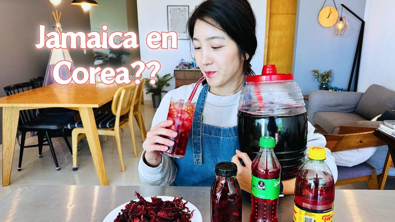 Agua de Jamaica en la Cafeteria Coreana y Mexicana🌺
