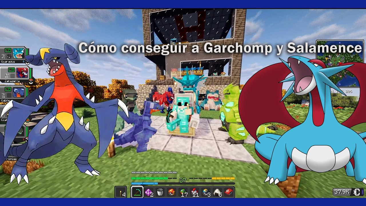 ¿Cómo conseguir a Gible (Garchomp) y Bagon (Salamence) en Minecraft Cobblemon, Pokémon legendarios?