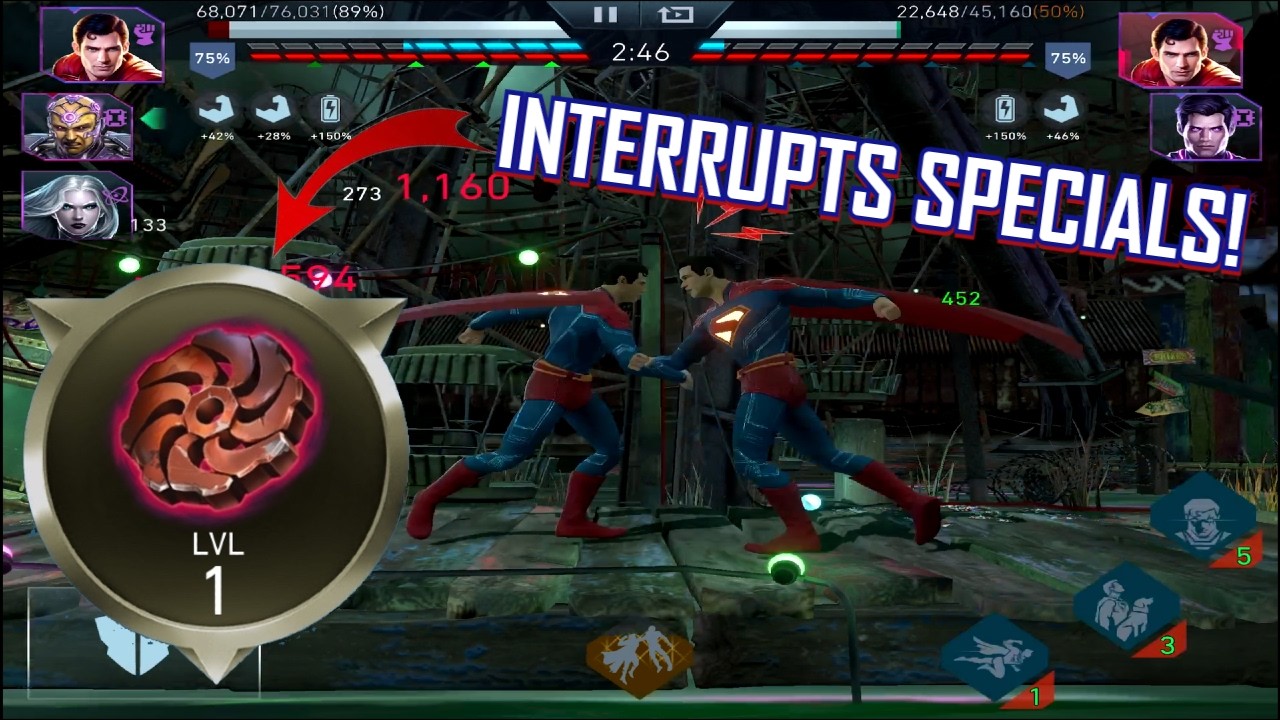 Лучший артефакт 1-го уровня? Шестерня Магеддона (Демонстрация артефактов) | Injustice 2 Mobile