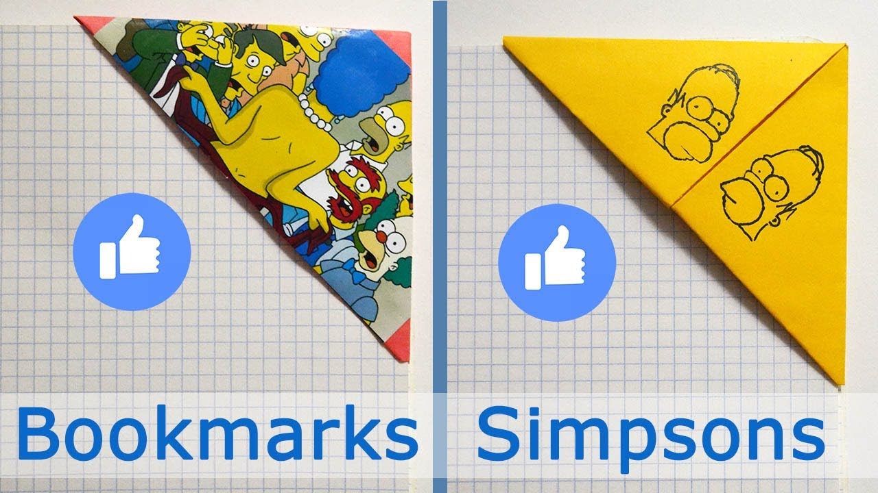 How to make BOOKMARKS SIMPSONS HOMER | ORIGAMI CRAFT out of paper Tutorial DIY