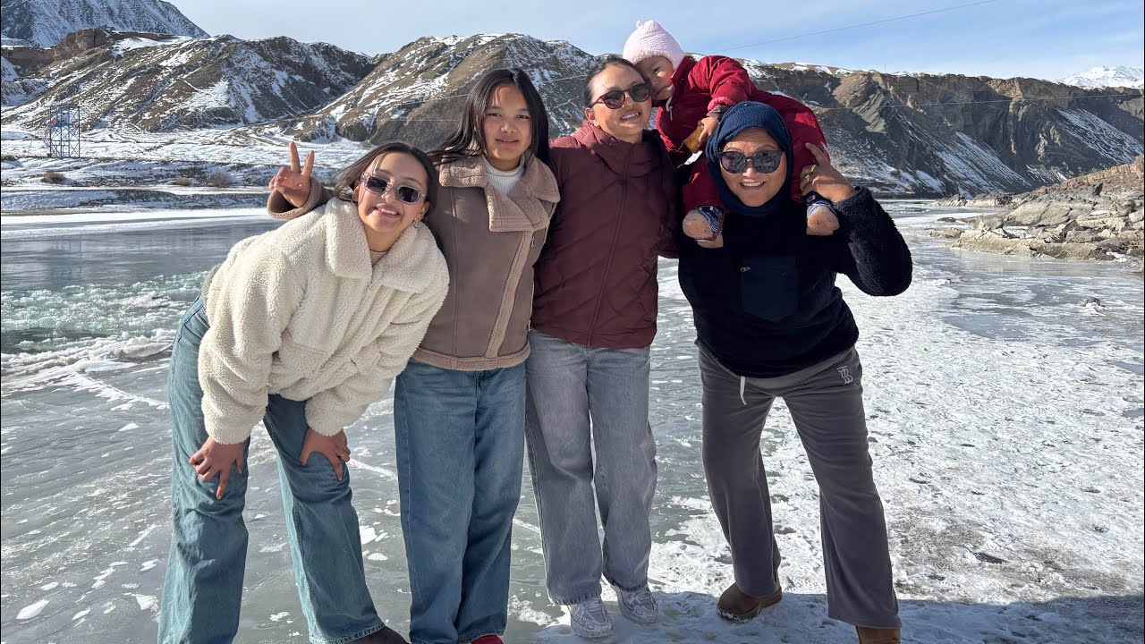 FUN Week off with family 🎆  #touristplace #sangam #lehladakh 