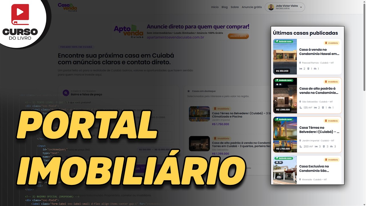 Sistema Imobiliário Completo em PHP: Busca, Anúncios, Painel e Leads (Case Real Cuiabá)