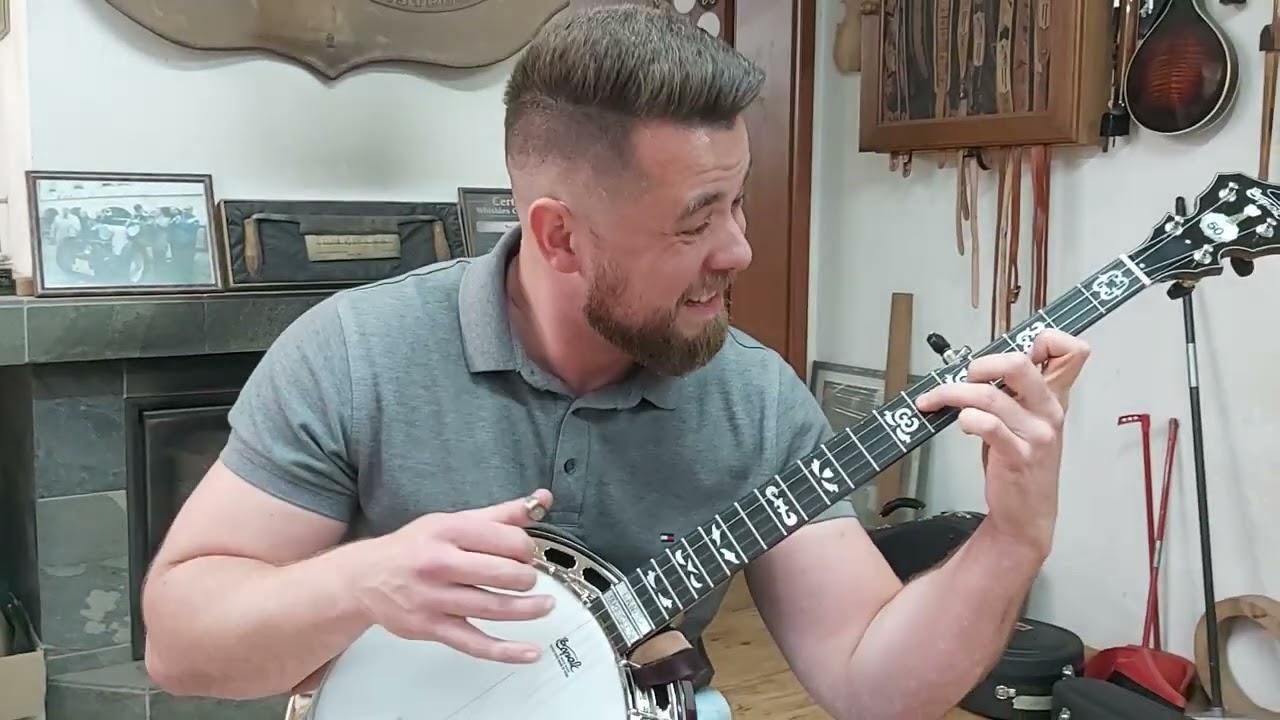 David Benda plays the unique Capek banjo made for 50th anniversary of Banjo Jamboree.