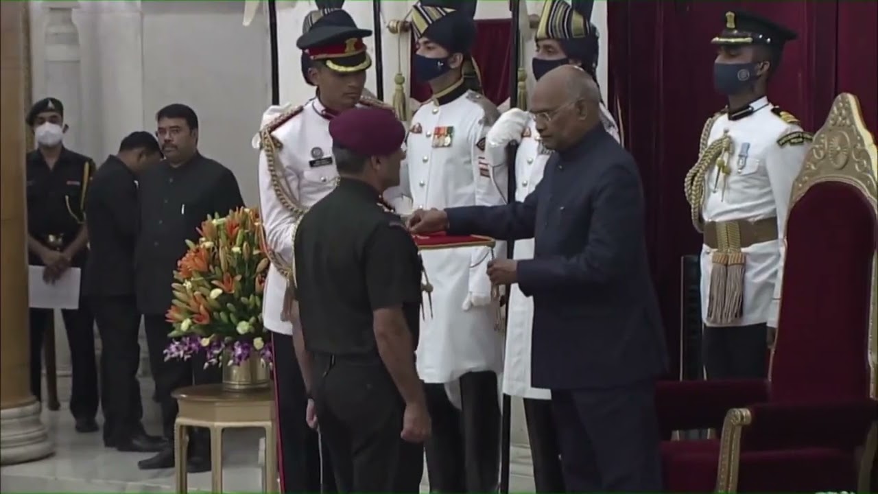 President Kovind presents Param Vishisht Seva Medal to Lieutenant General Paramjit Singh Sangha