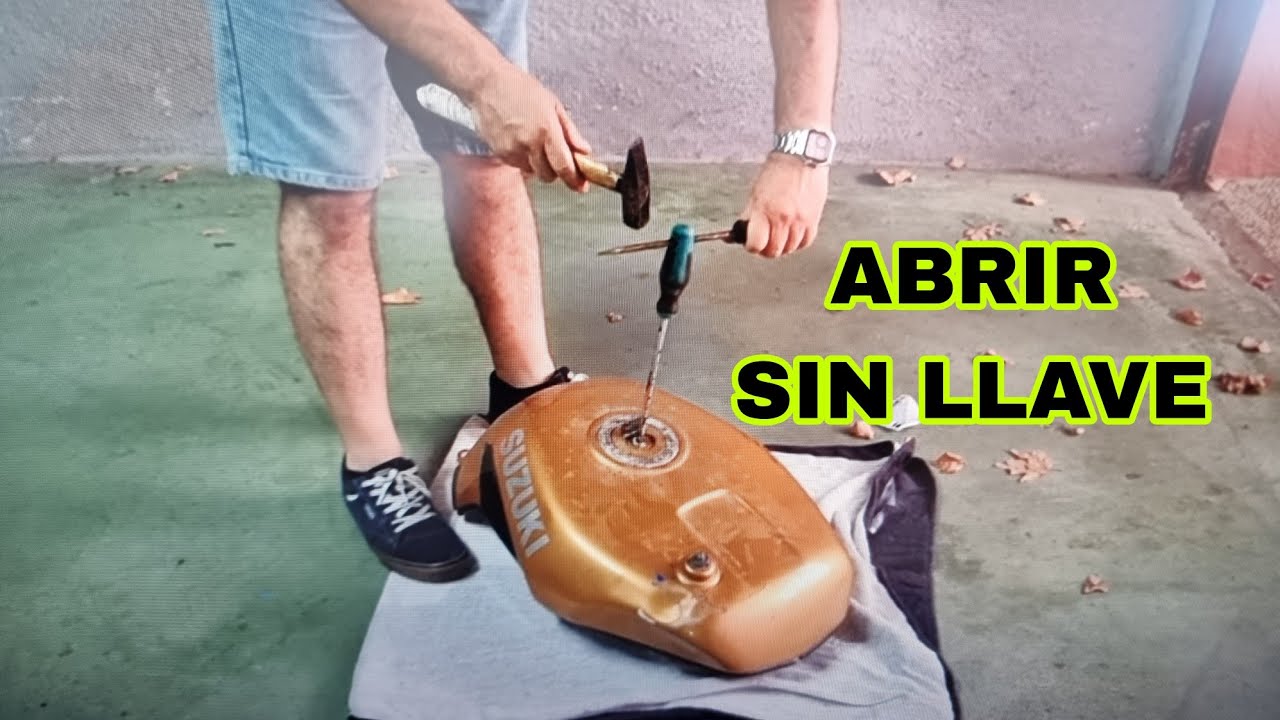 🔐Abrir Cerradura Sin Llave Depósito Gasolina Moto 🛵 👨‍🔧