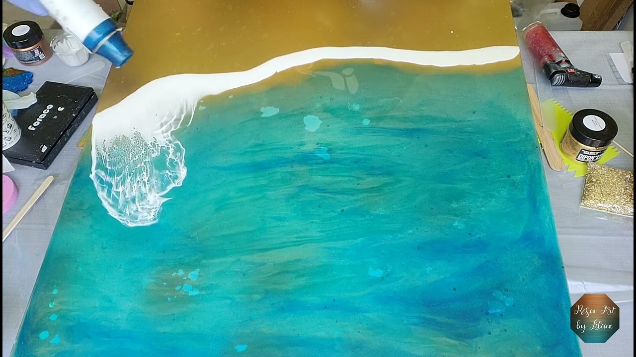 Strandbild mit special effects und wellen mache🌊 ocean with special effects and how to make waves