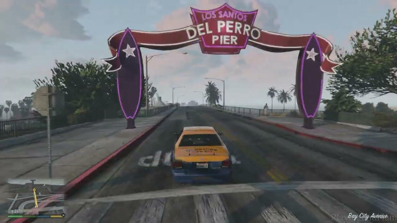 Trabajando como Taxista en GTA V 24# [PS4].
