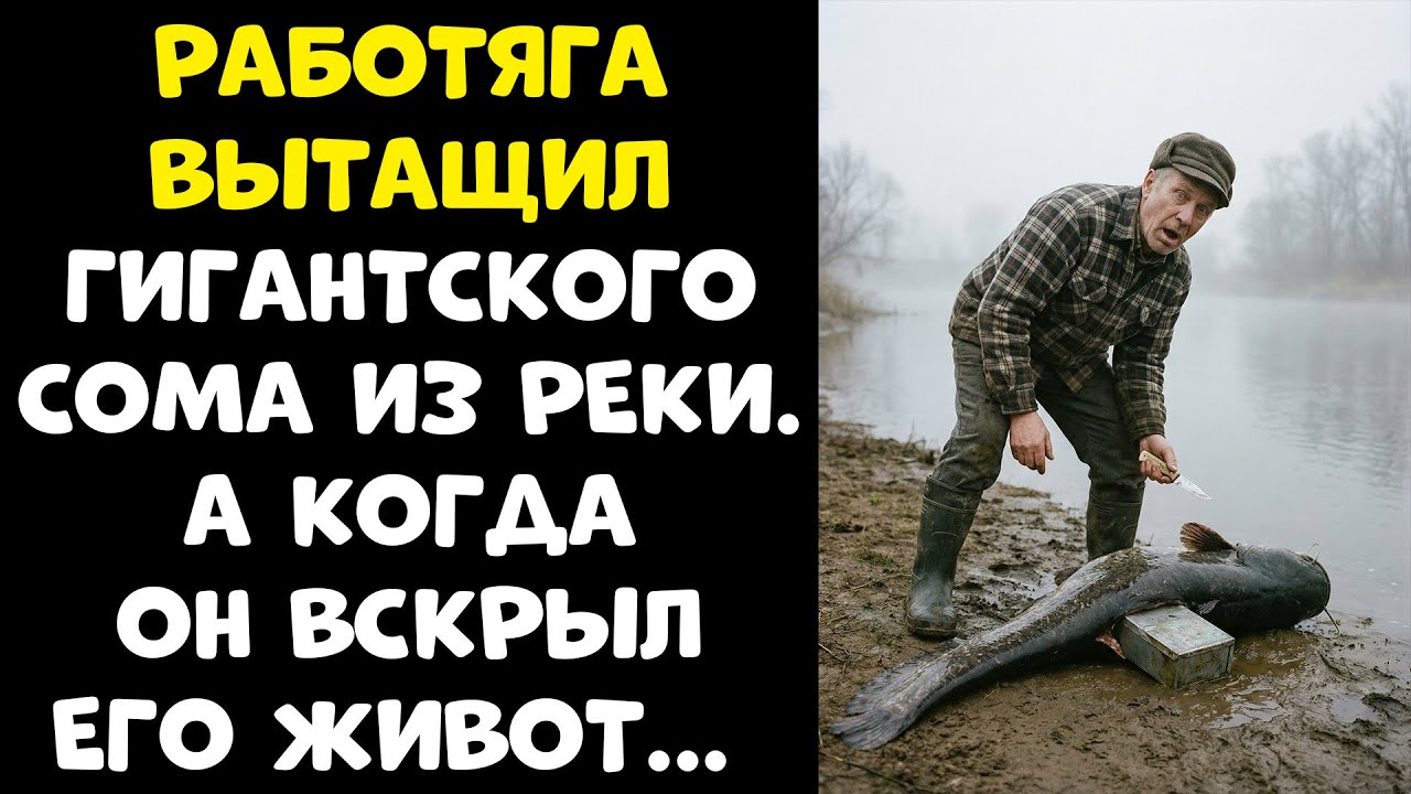 Мужик поймал гигантского сома в Оке, а когда вскрыл живот — обомлел...