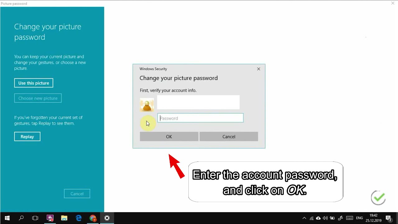 How to change the Windows picture password - Windows 10