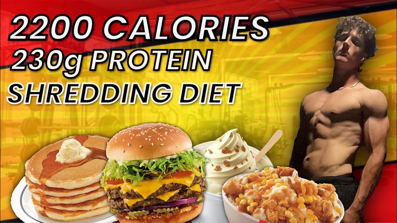 Everything I eat in a day to get SHREDDED