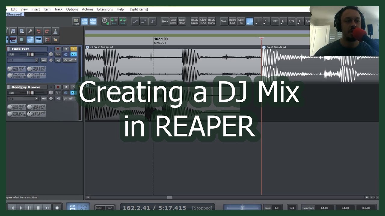 How To Create a DJ Mix In REAPER (Without using Stretch Markers)